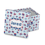 Patriotic Celebration Gift Box with Lid - Canvas Wrapped (Personalized)