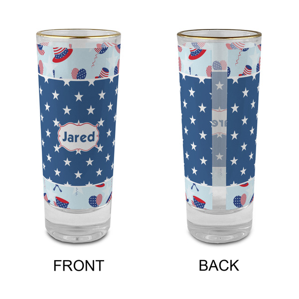 Patriotic Celebration Glass Shot Glass - 2 oz - Single - APPROVAL