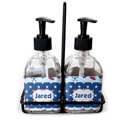 Patriotic Celebration Glass Soap & Lotion Bottles (Personalized)