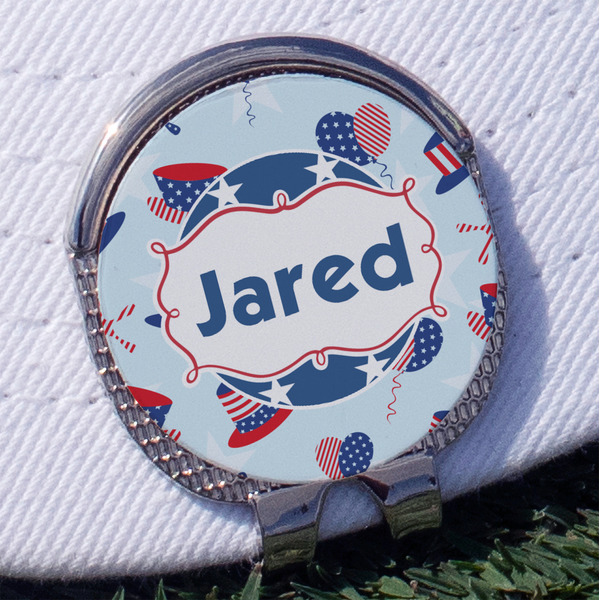Custom Patriotic Celebration Golf Ball Marker - Hat Clip