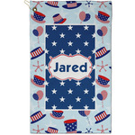 Patriotic Celebration Golf Towel - Poly-Cotton Blend - Small w/ Name or Text