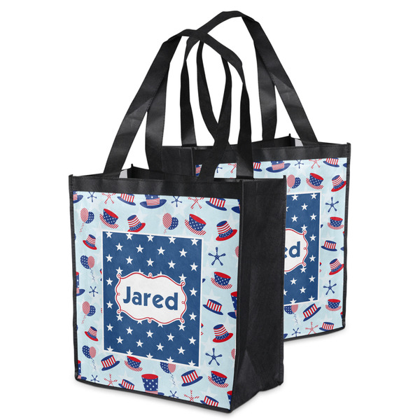 Patriotic Celebration Grocery Bag - MAIN