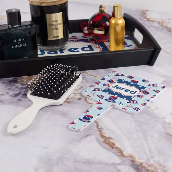 Patriotic Celebration Hand Mirror - With Hair Brush