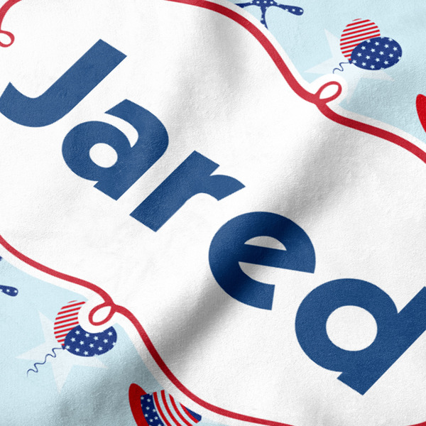 Patriotic Celebration Hooded Baby Towel- Detail Close Up