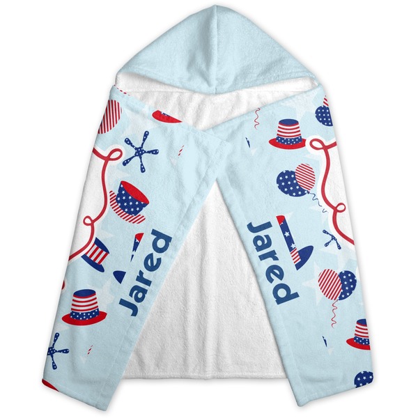 Patriotic Celebration Hooded Towel - Folded