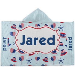 Patriotic Celebration Kids Hooded Towel (Personalized)