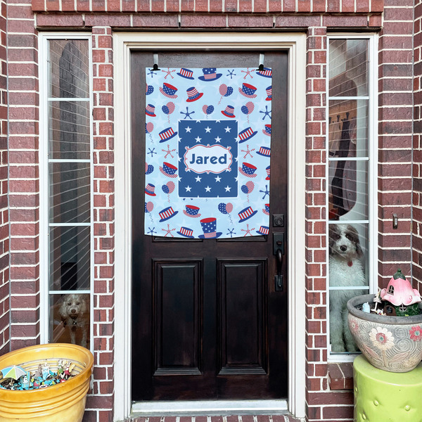 Patriotic Celebration House Flags - Double Sided - (Over the door) LIFESTYLE