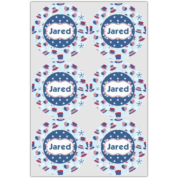 Patriotic Celebration Icing Circle - Large - Set of 6