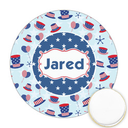Patriotic Celebration Printed Cookie Topper - Round (Personalized)