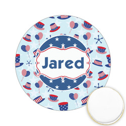 Patriotic Celebration Printed Cookie Topper - 2.15" (Personalized)