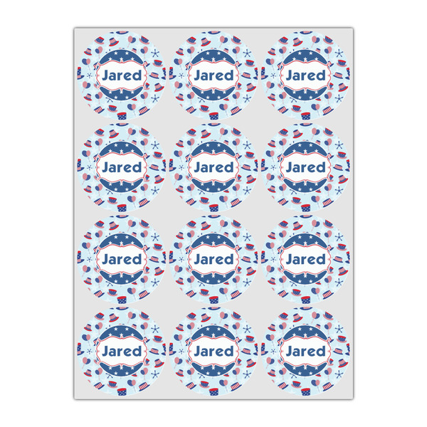 Patriotic Celebration Icing Circle - Small - Set of 12