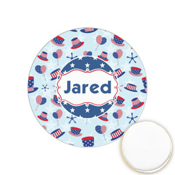 Patriotic Celebration Printed Cookie Topper - 1.25" (Personalized)