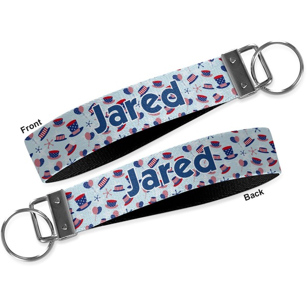 Patriotic Celebration Key-chain - Metal and Nylon - Front and Back