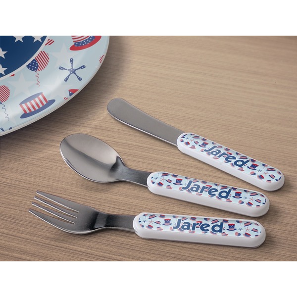 Patriotic Celebration Kids Flatware w/ Plate