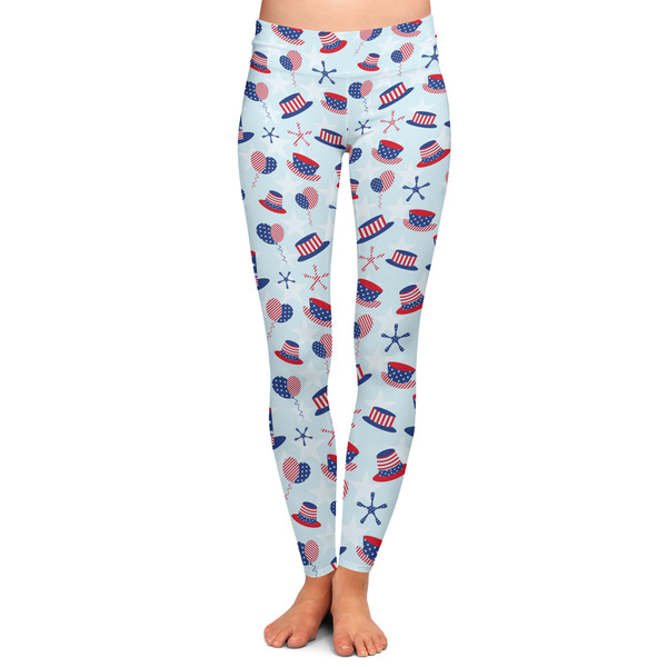 Custom Patriotic Celebration Ladies Leggings - 2X-Large