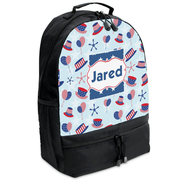 Custom Patriotic Celebration Backpacks - Black (Personalized)