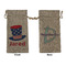 Patriotic Celebration Large Burlap Gift Bag - Front & Back (Personalized)