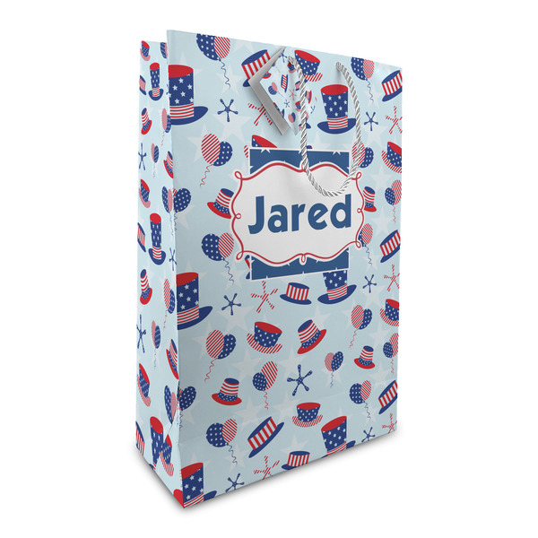 Custom Patriotic Celebration Large Gift Bag (Personalized)