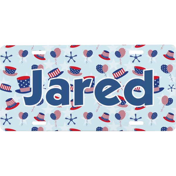 Custom Patriotic Celebration Front License Plate (Personalized)
