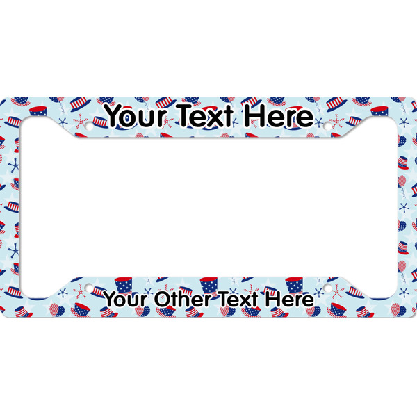 Custom Patriotic Celebration License Plate Frame - Style A (Personalized)