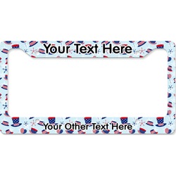 Patriotic Celebration License Plate Frame - Style B (Personalized)