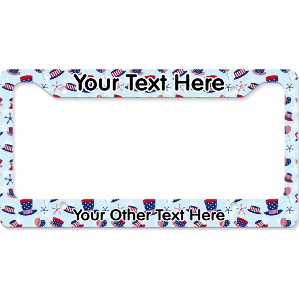 Patriotic Celebration License Plate Frame Wide