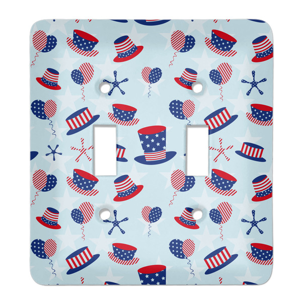 Custom Patriotic Celebration Light Switch Cover (2 Toggle Plate)