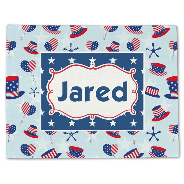 Custom Patriotic Celebration Single-Sided Linen Placemat - Single w/ Name or Text