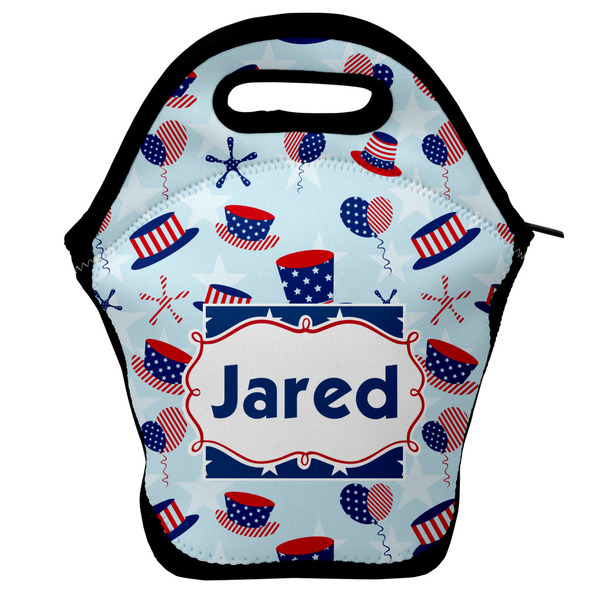 Custom Patriotic Celebration Lunch Bag w/ Name or Text