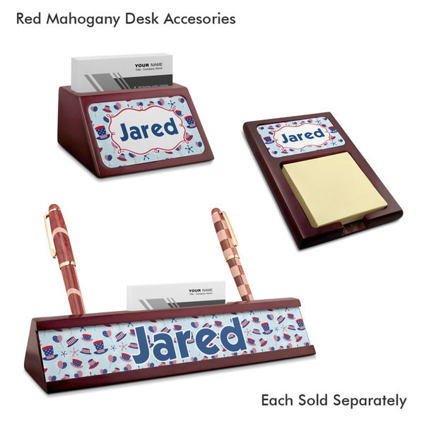 Patriotic Celebration Mahogany Desk Accessories