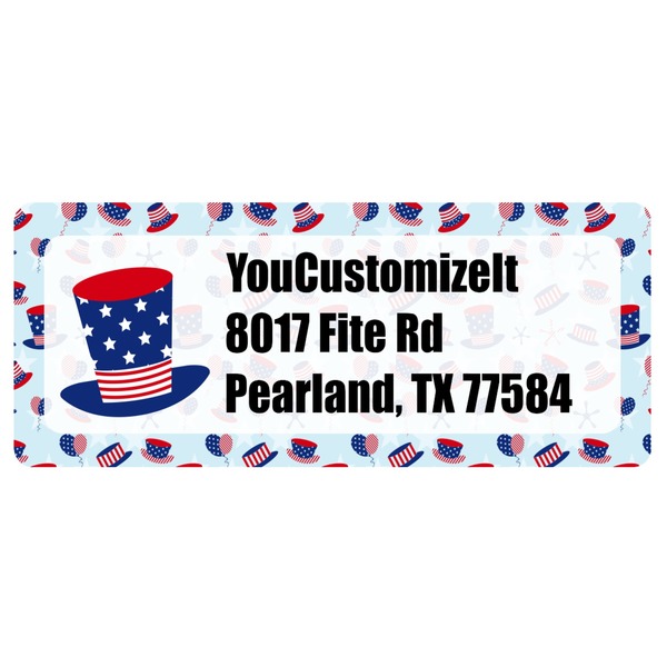 Custom Patriotic Celebration Return Address Labels (Personalized)