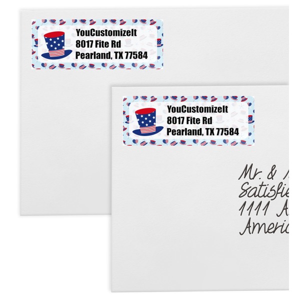 Patriotic Celebration Mailing Labels - Double Stack Close Up