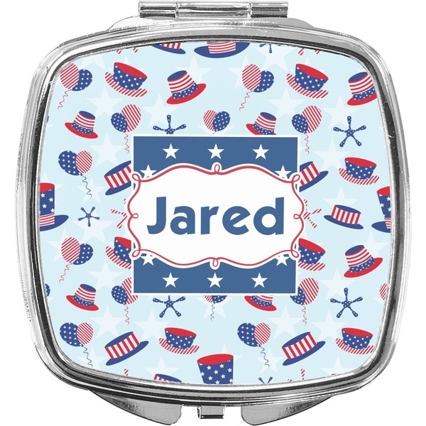 Custom Patriotic Celebration Compact Makeup Mirror (Personalized)