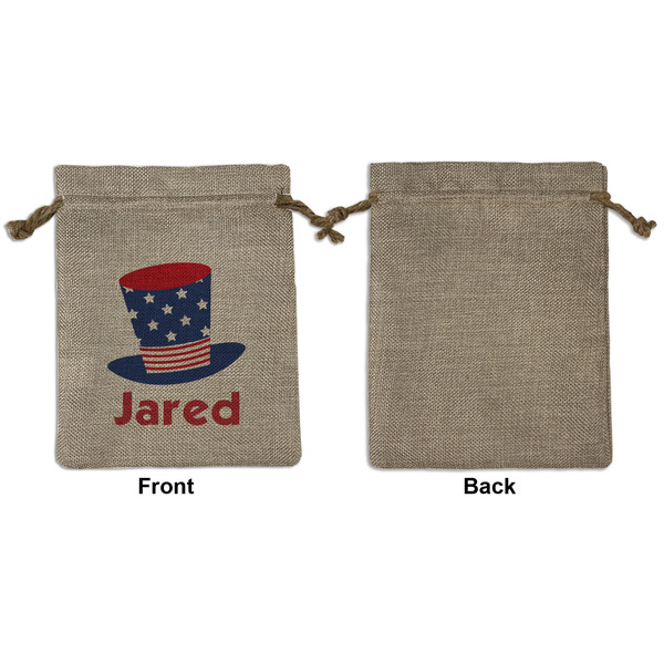 Patriotic Celebration Medium Burlap Gift Bag - Front Approval