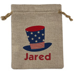 Patriotic Celebration Burlap Gift Bag (Personalized)