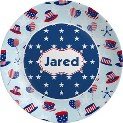 Patriotic Celebration Melamine Plate (Personalized)