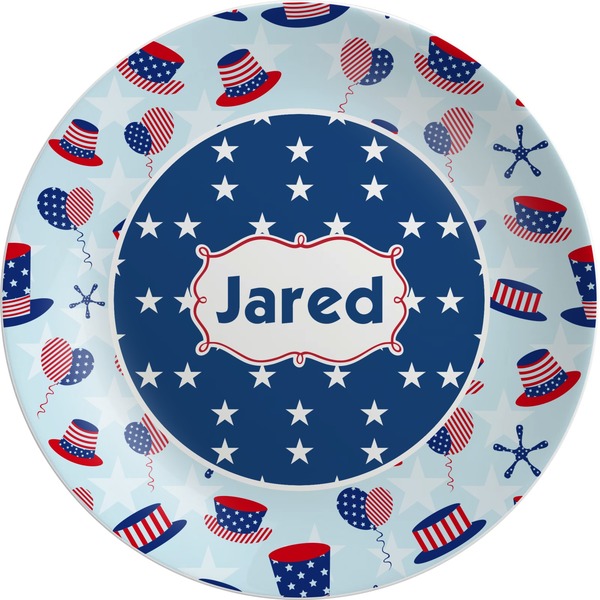 Custom Patriotic Celebration Melamine Plate (Personalized)