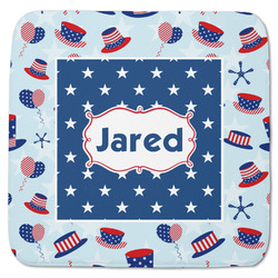 Patriotic Celebration Memory Foam Bath Mat - 48"x48" (Personalized)