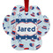 Patriotic Celebration Metal Paw Ornament - Double Sided w/ Name or Text