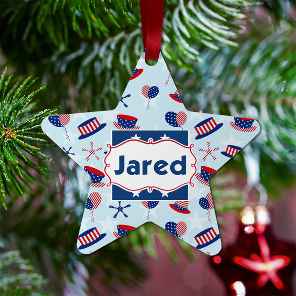 Patriotic Celebration Metal Star Ornament - Lifestyle