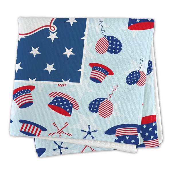 Patriotic Celebration Microfiber Dish Rag - FOLDED (square)