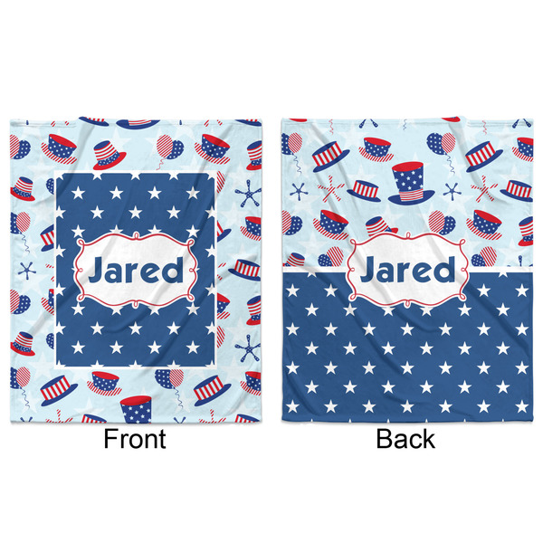 Patriotic Celebration Minky Blanket - 50"x60" - Double Sided - Front & Back