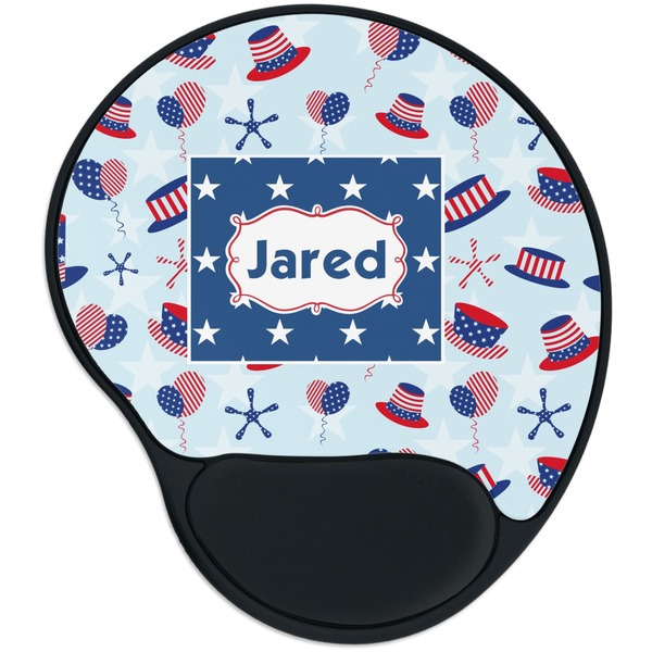 Custom Patriotic Celebration Mouse Pad with Wrist Support