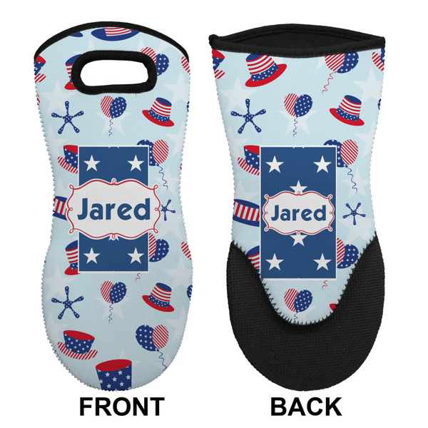 Patriotic Celebration Neoprene Oven Mitt (Front & Back)