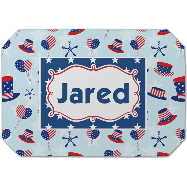 Custom Patriotic Celebration Dining Table Mat - Octagon (Single-Sided) w/ Name or Text