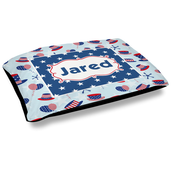 Custom Patriotic Celebration Dog Bed w/ Name or Text