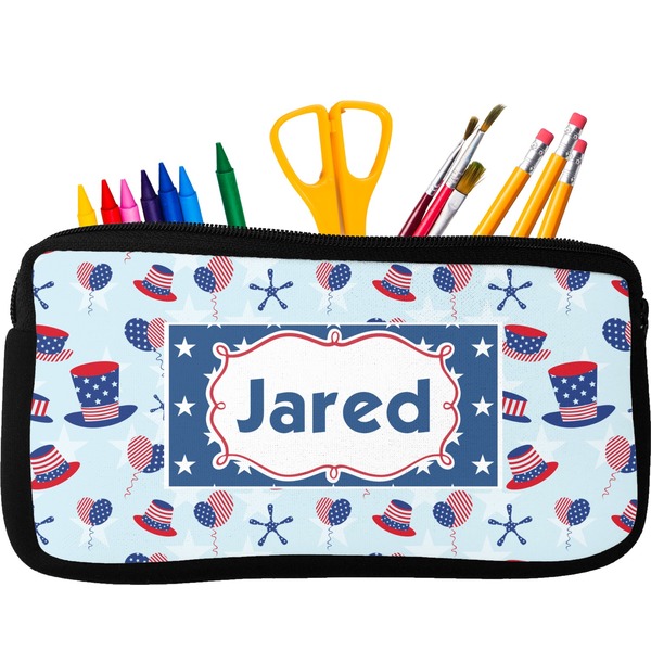 Custom Patriotic Celebration Neoprene Pencil Case (Personalized)