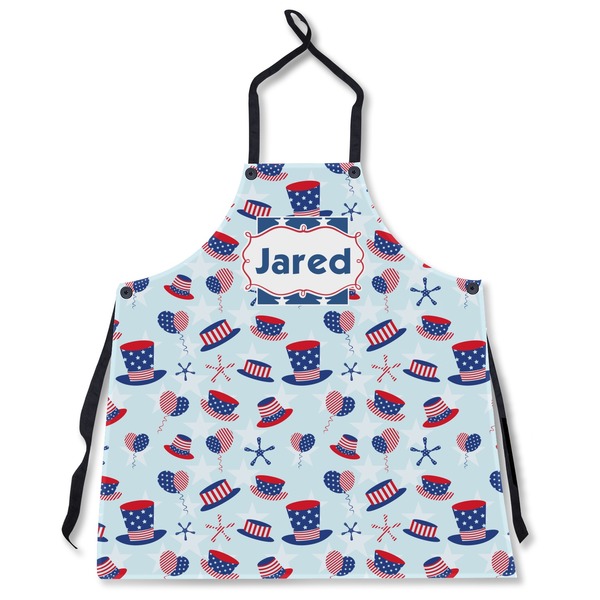 Custom Patriotic Celebration Apron Without Pockets w/ Name or Text