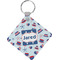 Patriotic Celebration Diamond Plastic Keychain w/ Name or Text