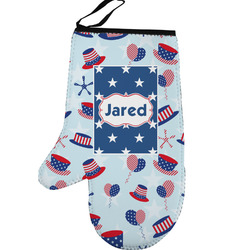 Patriotic Celebration Left Oven Mitt (Personalized)